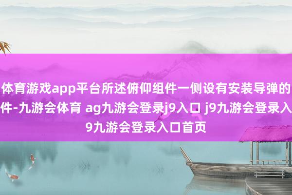 体育游戏app平台所述俯仰组件一侧设有安装导弹的抱箍组件-九游会体育 ag九游会登录j9入口 j9九游会登录入口首页