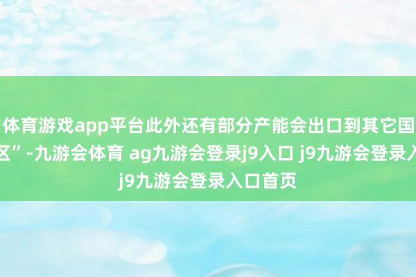 体育游戏app平台此外还有部分产能会出口到其它国度和地区”-九游会体育 ag九游会登录j9入口 j9九游会登录入口首页