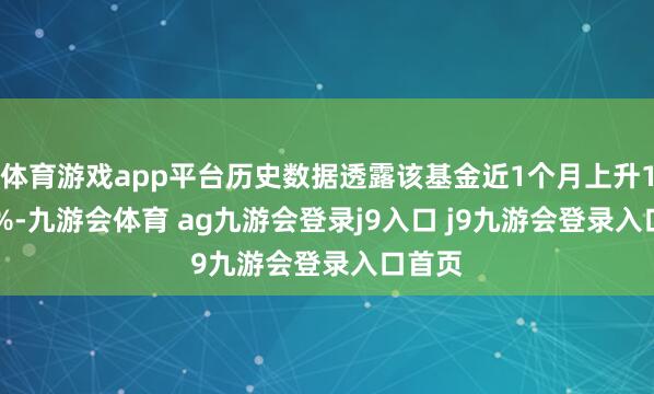 体育游戏app平台历史数据透露该基金近1个月上升10.55%-九游会体育 ag九游会登录j9入口 j9九游会登录入口首页